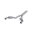 MBRP cat-back exhaust system fits Ford Mustang dual split rear exit Armor Plus Series T409 stainless steel S7277409 4.5 inch inlet/outlet