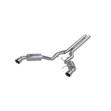 MBRP cat-back exhaust system fits Ford Mustang dual split rear exit Armor Plus Series T409 stainless steel S7277409 4.5 inch inlet/outlet