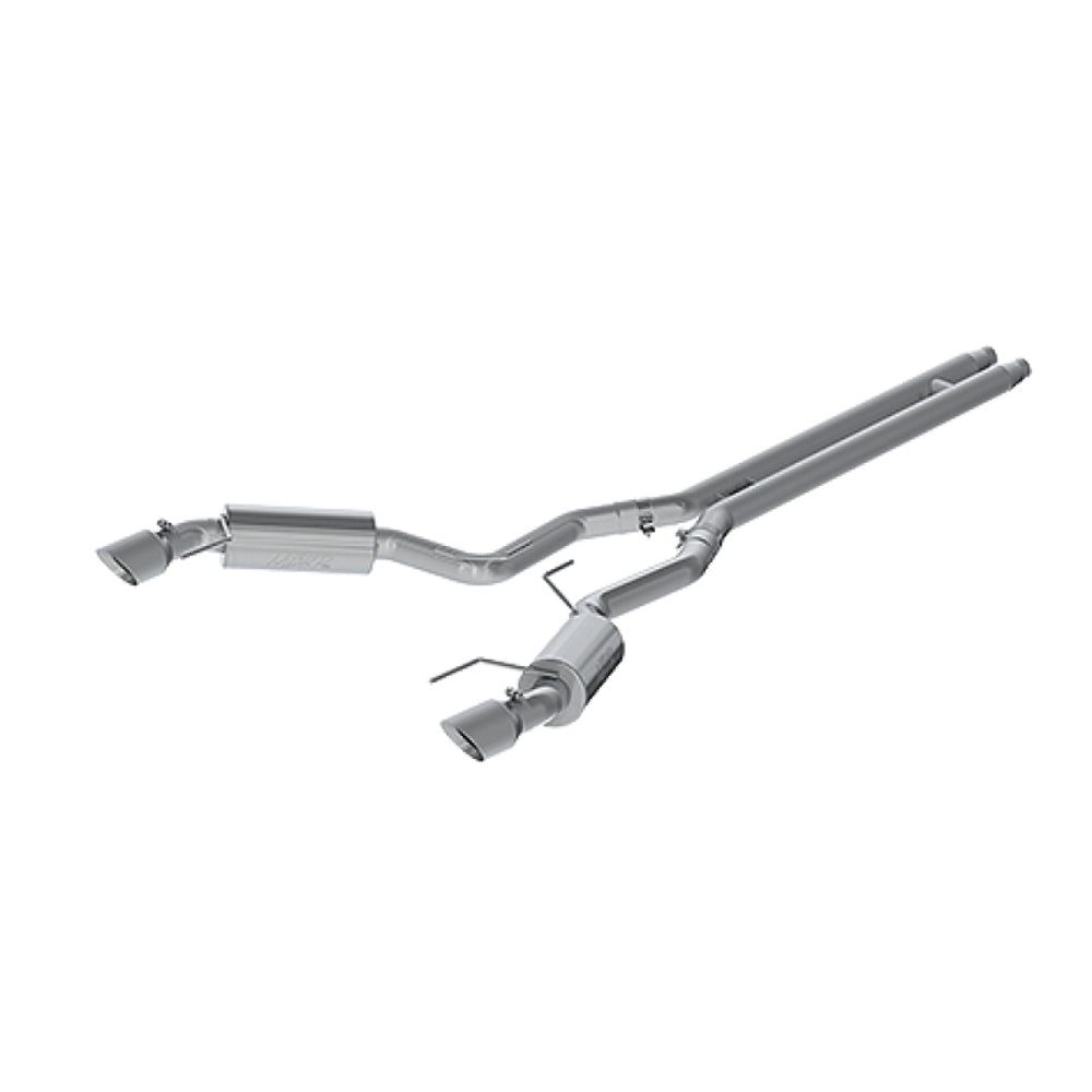 MBRP cat-back exhaust system fits Ford Mustang dual split rear exit Armor Plus Series T409 stainless steel S7277409 4.5 inch inlet/outlet