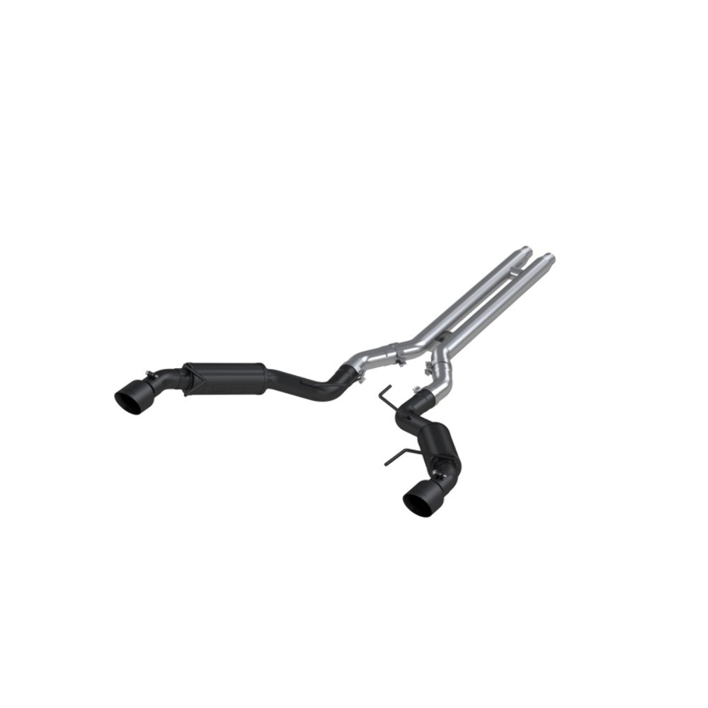 MBRP performance muffler fits Ford Mustang dual split rear exit aluminized steel S7278BLK 4.5 inch inlet/outlet