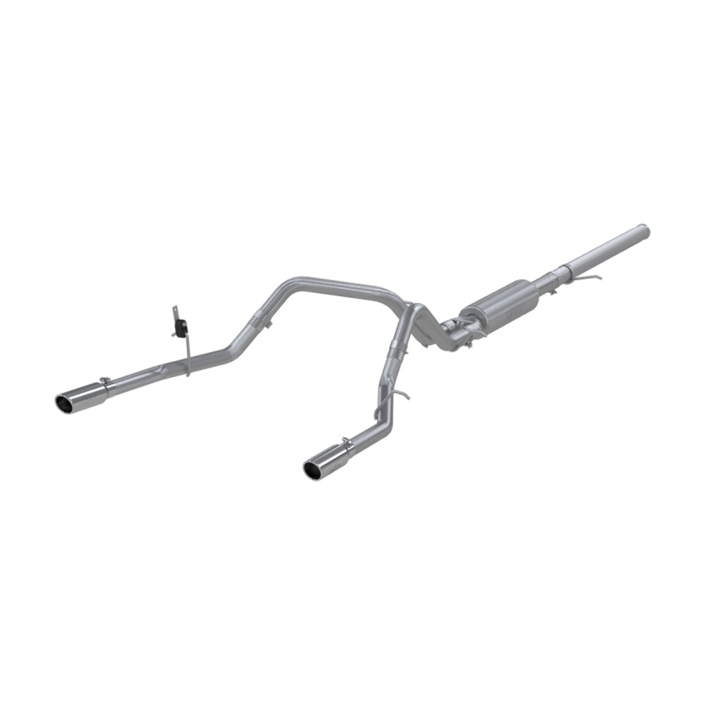 MBRP cat-back exhaust system fits Chevy Silverado 1500 dual split rear exit Armor Plus Series T409 stainless steel S5084409