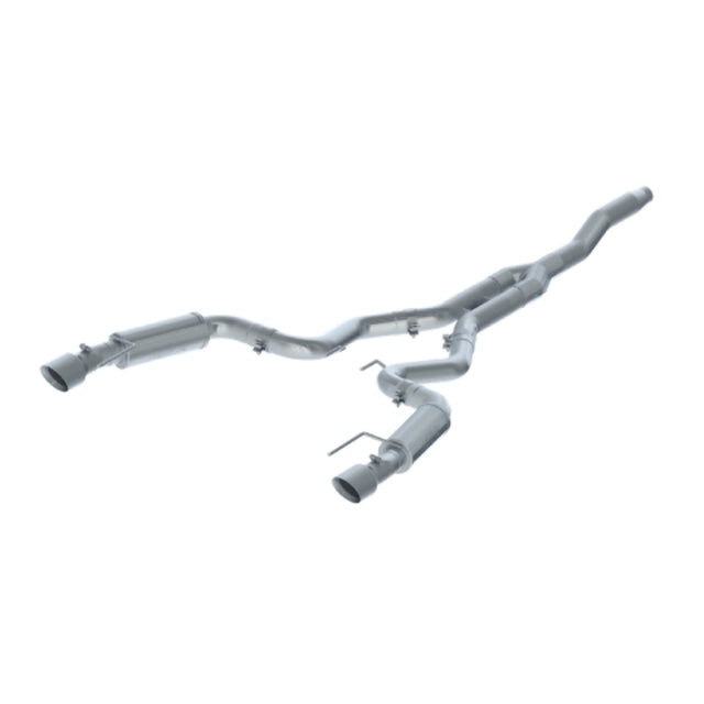 MBRP cat-back exhaust system fits Ford Mustang dual split rear exit Armor Plus Series T409 stainless steel S7274409 4.5 inch inlet/outlet