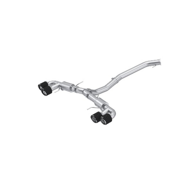 MBRP performance muffler dual split rear exit Armor Pro Series T304 stainless steel carbon fiber tip S44073CF 3.5 inch inlet/outlet