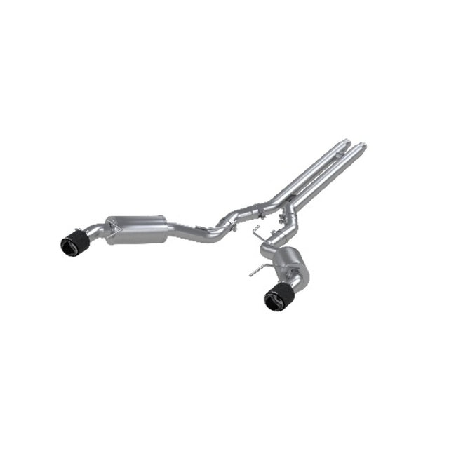 t Fits 15 Mustang 3" Cat Back Dual Split Rear Street Version 4.5" CF tips-S72773CF MBRP Exhaust