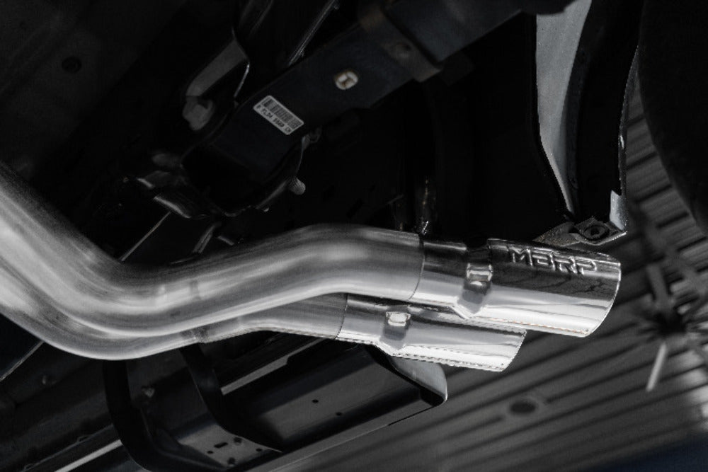 MBRP cat-back exhaust system fits Ford F-150 aluminized steel S5262BLK