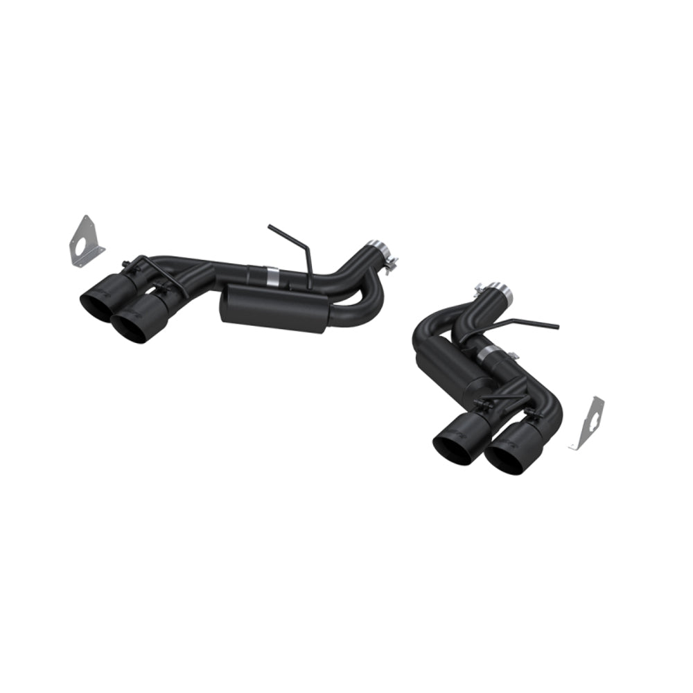 t Fits 17-24 Chevrolet Camaro 3" Dual Axle Back; Quad Tips; Black Coated-S7036BLK MBRP Exhaust