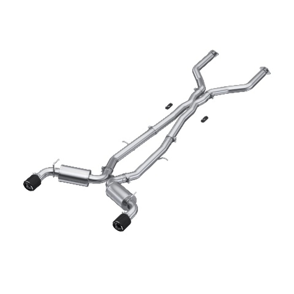 MBRP cat-back exhaust system dual rear exit Armor Pro Series T304 stainless steel carbon fiber tip S44043CF