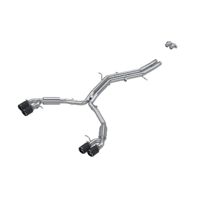 MBRP performance muffler dual split rear exit Armor Pro Series T304 stainless steel S46073CF 2.5 inch inlet/outlet