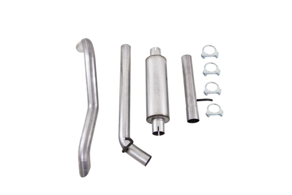 MBRP cat-back exhaust system fits Jeep Wrangler aluminized steel S5530AL