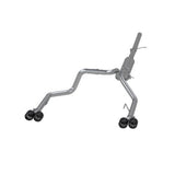 MBRP cat-back exhaust system fits Chevy Silverado 1500 dual split rear exit Armor Pro Series T304 stainless steel S50043CF 2.5 inch inlet/outlet