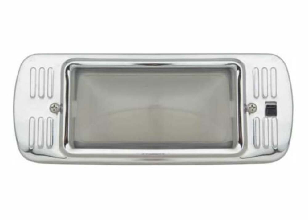 1947-1954 Chevrolet Truck Dome Lamp Assembly-With Glass Lens-Chrome DLH47CH