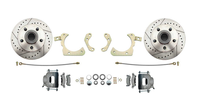 1955-1958 GM Full Size Disc Brake Kit Drilled/Slotted Rotors DBK5558LX Brakes MBM