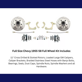 1955-1958 GM Full Size Disc Brake Kit Drilled/Slotted Rotors DBK5558LX Brakes MBM