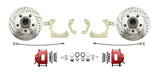 1955-1958 GM Full Size Disc Brake Kit Drilled/Slotted Rotors-Red DBK5558LXR Brakes MBM