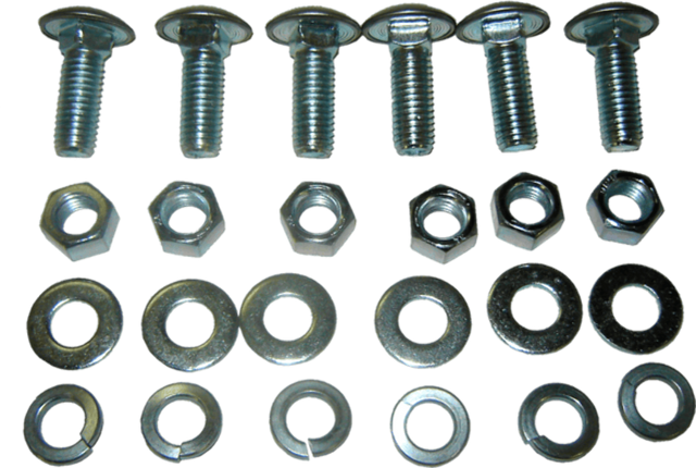 1955-1959 Chevrolet/Gmc Truck; Front Bumper Bolt Kit - 24-Pieces steel L0222-55