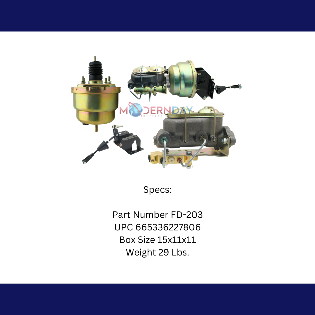 t Fits 1957-1959 Ford Fairlane Booster Conversion Kit (Disc/Drum) FD-203 MBM Brakes