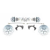 1957-1972 Full Size Ford Disc Brake Kit w/Drilled & Slotted Rotor DBK5772LX Brakes MBM