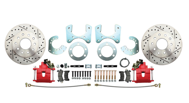 1957-1974 Mopar 8 3/4" Dana 60 Rear Brake; Slotted; w/E-Brake-Red DBK834LXR Brakes MBM