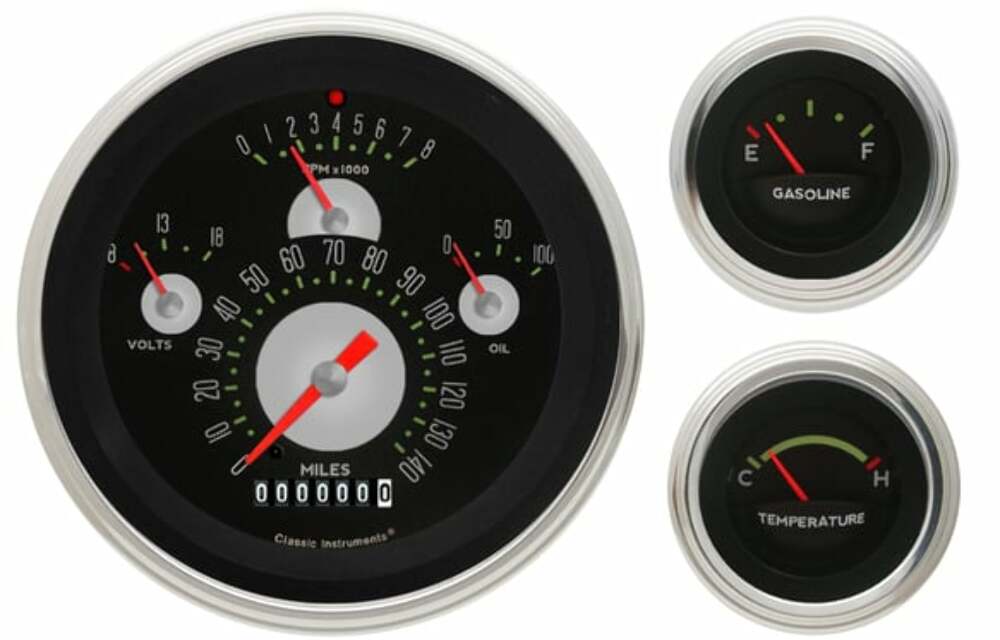 Speedometer for Chevy Bel Air black