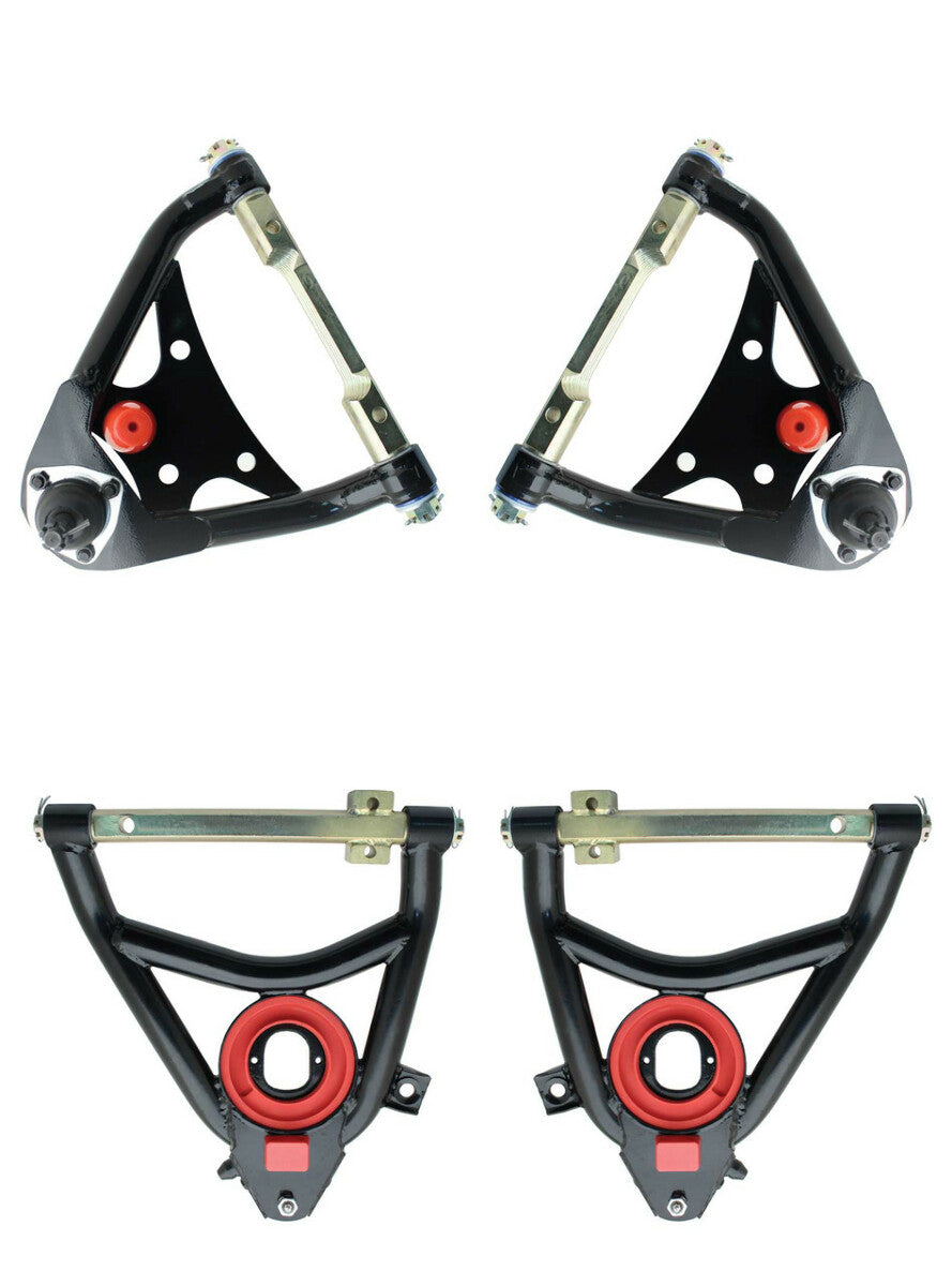 1958-1964 Chevrolet Biscayne Upper and Lower Control Arms Front for 1958-1964 Chevy Impala steel black fits-1958-1964-gm-full-size-upper-lower-control-arms-lcauca5864kit