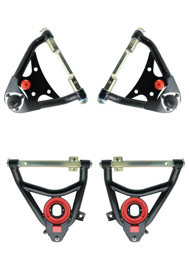1958-1964 Chevrolet Biscayne Upper and Lower Control Arms Front for 1958-1964 Chevy Impala steel black fits-1958-1964-gm-full-size-upper-lower-control-arms-lcauca5864kit