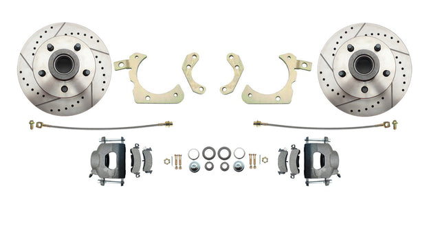 t Fits 1959-1964 GM Full Size Disc Brake Kit Drilled/Slotted Rotors DBK5964LX MBM Brakes