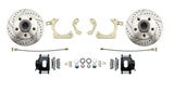 1959-64 GM Full Size Disc Brake Kit Drilled/Slotted Rotors-Black DBK5964LXB Brakes MBM