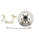 1959-64 GM Full Size Disc Brake Kit Drilled/Slotted Rotors-Black DBK5964LXB Brakes MBM