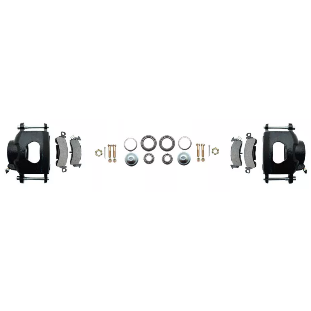 1959-64 GM Full Size Disc Brake Kit Drilled/Slotted Rotors-Black DBK5964LXB Brakes MBM