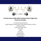1959-64 GM Full Size Disc Brake Kit Drilled/Slotted Rotors-Black DBK5964LXB Brakes MBM