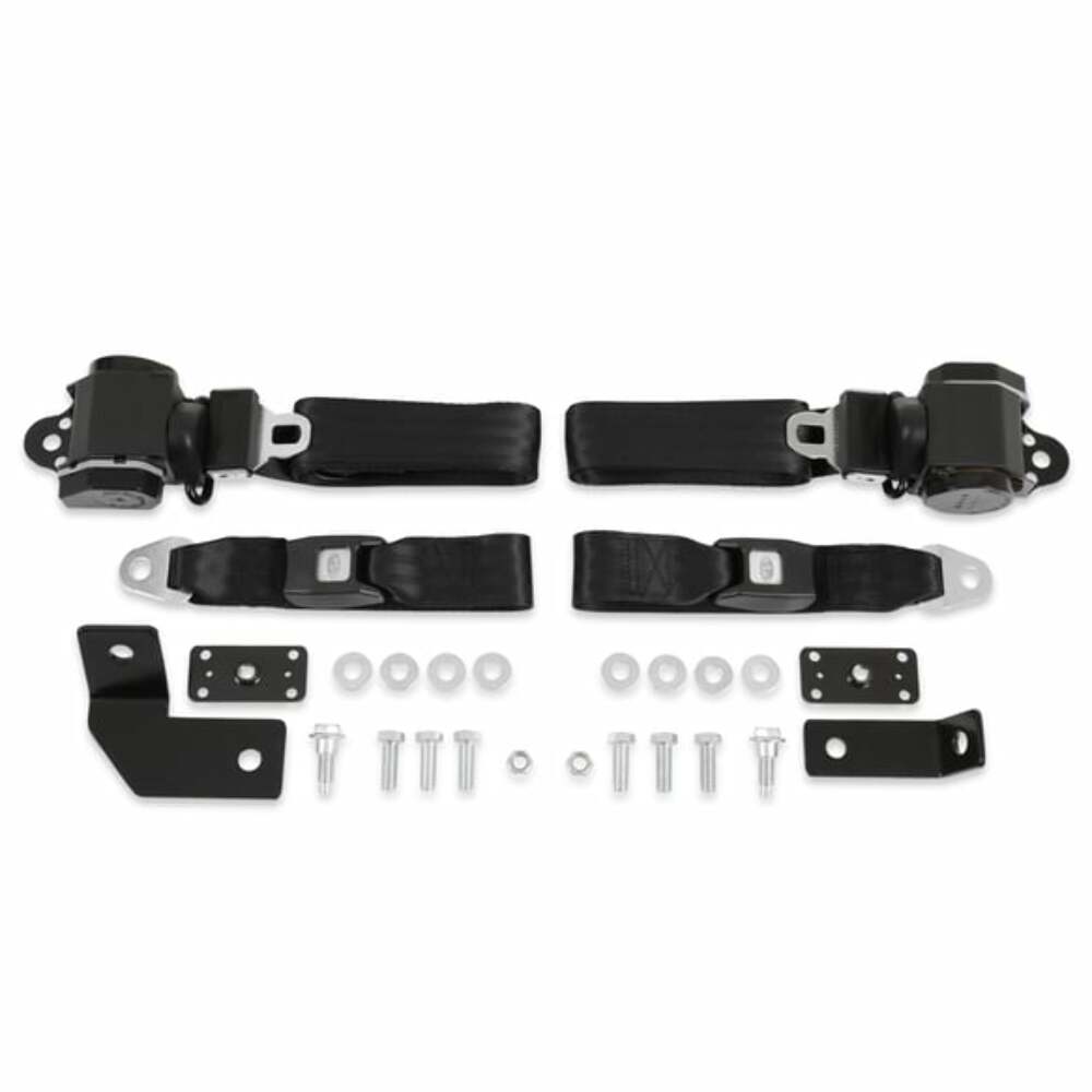 1960-1966 Chevrolet C10 Panel; Seat Belt Kit - 3 Pt BELTKT4-3BLACK