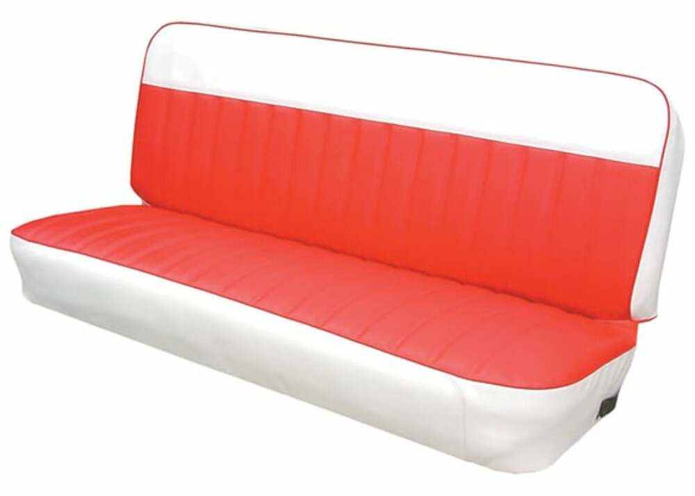 1960-1966 Chevrolet C10 Panel; Two Tone Bench Seat Upholstery UP66V00RED