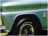 1962-1966 Chevrolet C10 Panel; Front Fender Molding - Tip FSM0100