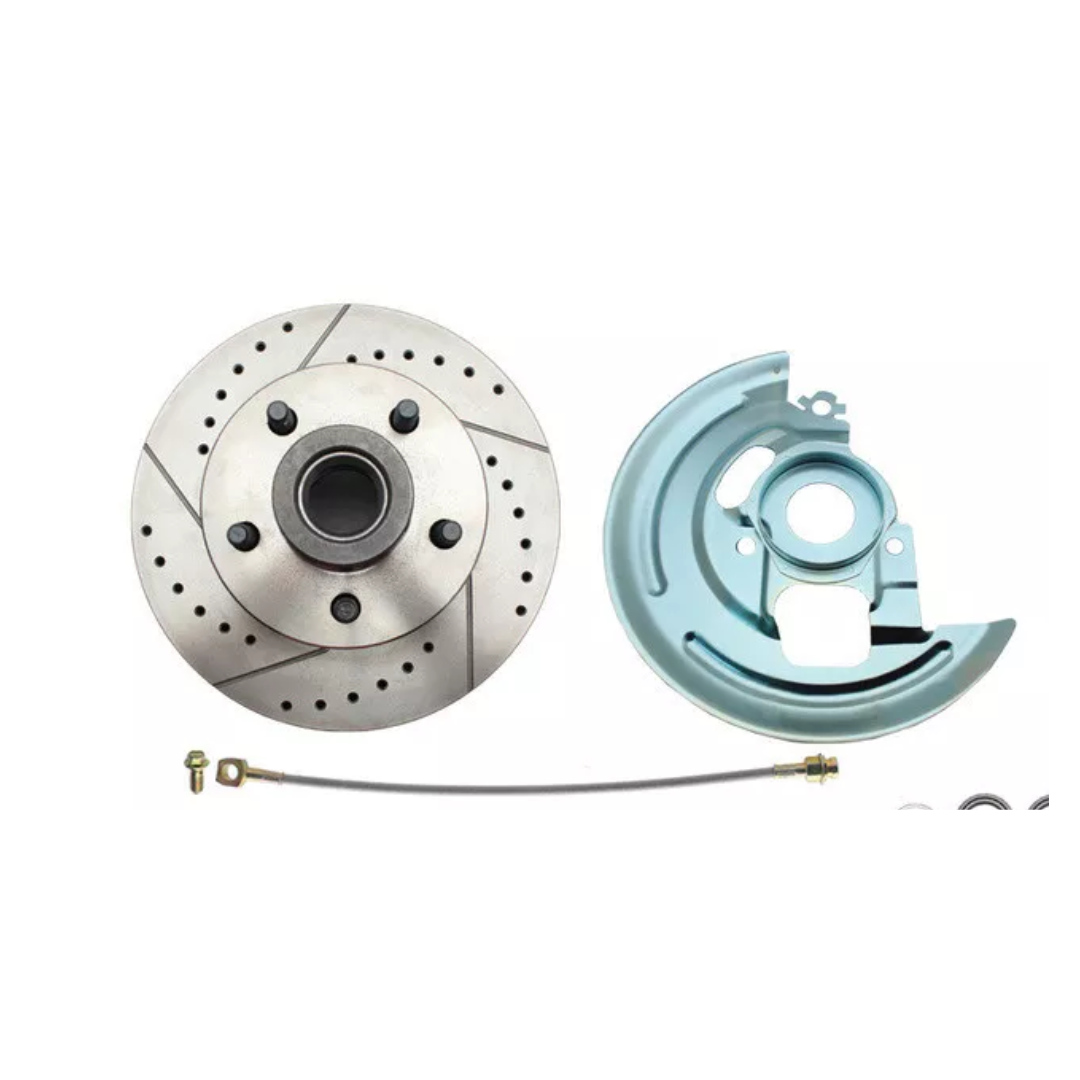 t Fits 1962-1967 Chevy Nova X Body Disc Brake Kit Drilled/Slotted Rotor DBK6267LX MBM Brakes
