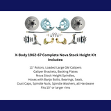 1962-1967 Chevy Nova X Body Standard Disc Brake Kit DBK6267 Brakes MBM