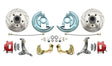 1962-1967 Chevy Nova X Disc Brake Kit Drilled/Slotted Rotors-Red DBK6267LXR Brakes MBM