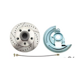 1962-1967 Chevy Nova X Disc Brake Kit Drilled/Slotted Rotors-Red DBK6267LXR Brakes MBM