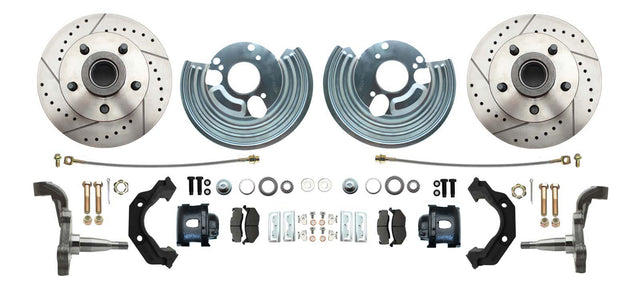 1962-1972 Mopar B & E; Front Disc Conversion Kit w/Slotted Rotors DBK6272LX Brakes MBM