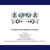 1962-1972 Mopar B & E; Front Disc Conversion Kit w/Slotted Rotors DBK6272LX Brakes MBM