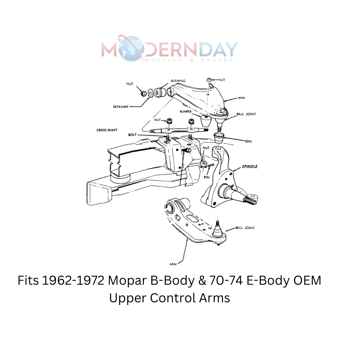t Fits 1962-1972 Mopar B-Body & 70-74 E-Body OEM Upper Control Arms UCA856/857 SET MBM Brakes