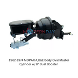 1962-1974 MOPAR A,B&E Body Oval Master Cylinder w/ 8" Dual Booster MP-401 Brakes MBM