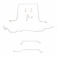 t Fits 1962-64 Chevy II/Nova w/ Standard Drum Brakes Complete Brake Line CBK0390SS Fine Lines