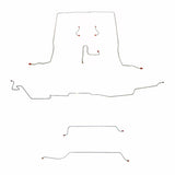 t Fits 1962-64 Chevy II/Nova w/ Standard Drum Brakes Complete Brake Line CBK0390SS Fine Lines
