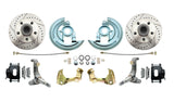 1962-67 Chevy Nova X Disc Brake Kit Drilled/Slotted Rotors-Black DBK6267LXB Brakes MBM