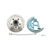 1962-67 Chevy Nova X Disc Brake Kit Drilled/Slotted Rotors-Black DBK6267LXB Brakes MBM