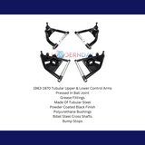 t Fits 1963-1970 Chevrolet C10 2WD Tubular Upper & Lower Control Arms LCAUCA6370 MBM Brakes