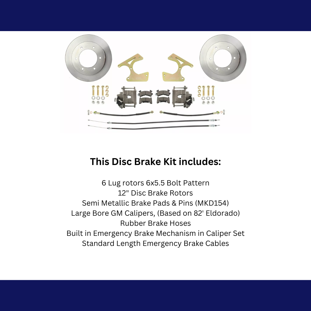 1963-1987 Chevy C10 Truck Rear 6 Lug Standard Disc Brake Kit DBK1012TRK Brakes MBM c10-truck-rear-6-lug-standard-disc-brake-kit-dbk1012trk