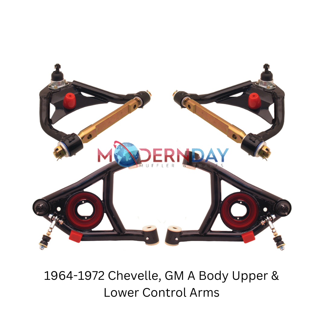 Fits 1964-1972 Chevelle, GM A Body Upper & Lower Control Arms for 1964-1972 Chevy El Camino steel black disc brake fits-1964-1972-chevelle-gm-a-body-upper-lower-control-arms-lcauca