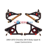 Fits 1964-1972 Chevelle, GM A Body Upper & Lower Control Arms for 1964-1972 Chevy El Camino steel black disc brake fits-1964-1972-chevelle-gm-a-body-upper-lower-control-arms-lcauca