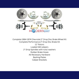 1964-1972 GM A Body 2" Drop Front Disc Brake Kit DBK6472D Brakes MBM